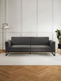 Schlafsofa Josephine (3-Sitzer), Bezug: 100% Polyester Der hochwe, Gestell: Massives Kiefernholz und , Füße: Metall, Webstoff Anthrazit, B 238 x T 85 cm