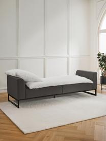 Sofá cama Josephine (3 plazas), Tapizado: 100% poliéster Alta resis, Estructura: madera de pino maciza y m, Patas: metal, Tejido gris antracita, An 238 x F 85 cm