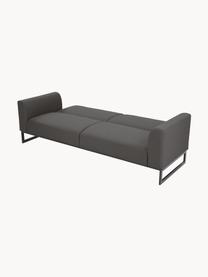 Sofá cama Josephine (3 plazas), Tapizado: 100% poliéster Alta resis, Estructura: madera de pino maciza y m, Patas: metal, Tejido gris antracita, An 238 x F 85 cm