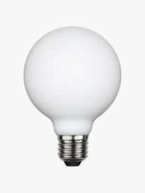 E27 Leuchtmittel, dimmbar, warmweiß, 1 Stück, Leuchtmittelschirm: Glas, Leuchtmittelfassung: Aluminium, Weiß, Ø 8 x H 12 cm