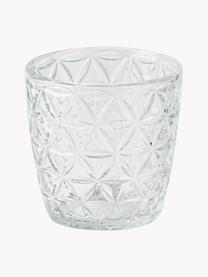 Set di 4 porta tealight in vetro Marilu, Vetro, Trasparente, Ø 8 x Alt. 8 cm