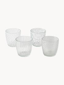 Set de portavelas de vidrio Marilu, 4 uds., Vidrio, Transparente, Ø 8 x Al 8 cm