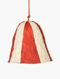 Ciondoli per albero di Natale Pulp 4 pz, Polpa di cotone, Rosso, bianco latte, Ø 6 x Alt. 6 cm