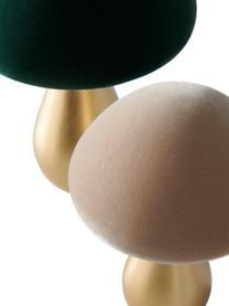 Champignon décoratif Kalle, 2 élém., Polyrésine avec toucher velouté, Vert foncé, couleur dorée, beige, Lot de différentes tailles