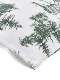 Flanell-Kissenbezüge Nordic mit winterlichem Motiv, 2 Stück, Webart: Flanell Flanell ist ein k, Grün, Weiß, 40 x 80 cm