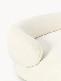 Canapé 3 places en tissu peluche Alba, Peluche blanc cassé, larg. 235 x prof. 114 cm, dossier à gauche