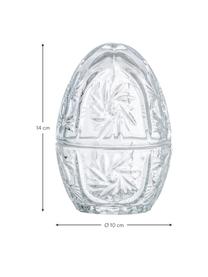 Aufbewahrungsdose Egg, Glas, Transparent, Ø 10 x H 14 cm