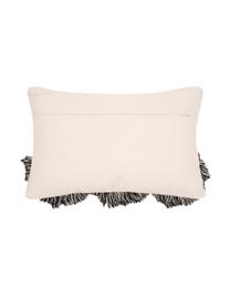 Housse de coussin rectangulaire ethno Tanea, Écru, noir, rouille