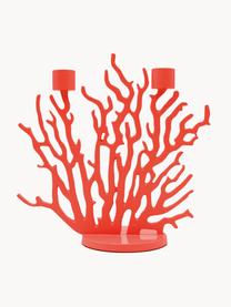 Candelabro Tenochtitlan, 23 cm, Aluminio fundido pintado, Rojo coral, An 23 x Al 23 cm