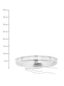 Vassoio rotondo a specchio placcato argento Delphi, Acciaio placcato argento, Argento, Ø 30 cm