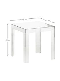 Tavolino trasparente Jolly, Policarbonato, Trasparente, Larg. 40 x Alt. 40 cm