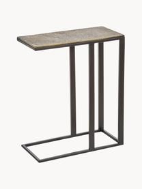 Table d'appoint style industriel Edge, Plateau : couleur laiton, finition antiquaire Pieds : noir, mat, larg. 43 x haut. 52 cm