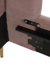 Samt-Polsterbett Glamour, Korpus: Massives Kiefernholz, Bezug: Samt (Polyester) 100.000 , Samt Altrosa, B 160 x L 200 cm