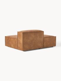 Ottomane-Modul Lennon aus recyceltem Leder, Bezug: Recyceltes Leder (70 % Le, Gestell: Massives Holz, Sperrholz, Füße: Kunststoff Dieses Produkt, Leder Braun, B 150 x T 123 cm, Rückenlehne links