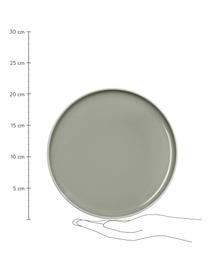 Porseleinen ontbijtborden Kolibri in glanzend grijs, 6 stuks, Porselein, Grijs, Ø 21 cm