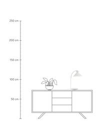Grote bureaulamp Dial, Lampenkap: gecoat metaal, Wit, Ø 25 x H 51 cm