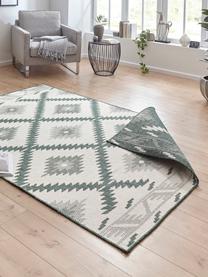 Tapis intérieur extérieur vert crème, réversible Malibu, Vert, crème