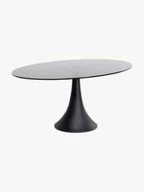 Table ovale Grande Possibilita, Noir, translucide, larg. 180 x prof. 120 cm