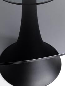 Mesa de comedor ovalada Grande Possibilita, Tablero: vidrio, Estructura: metal con pintura en polv, Negro, semitransparente, An 180 x F 120 cm
