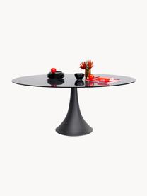 Oválny jedálenský stôl Grande Possibilita, Čierna, polopriehľadná, Š 180 x H 120 cm
