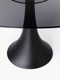 Tavolo ovale Grande Possibilita, Struttura: metallo verniciato a polv, Nero, semitrasparente, Larg. 180 x Prof. 120 cm