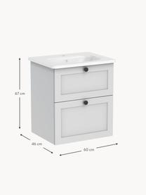 Mueble bajo lavabo Rafaella, Gris claro, An 60 x Al 67 cm