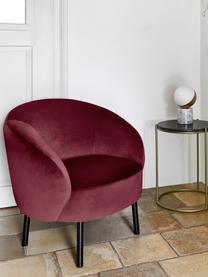 Fauteuil cocktail en velours Freja, Velours pourpre