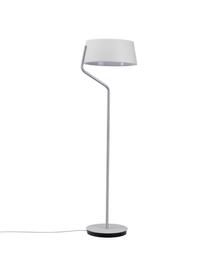 Stmívatelná stojací LED lampa z kovu Belaja, Bílá, stříbrná