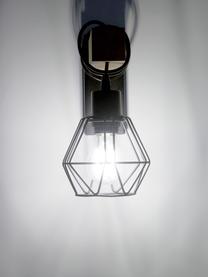 Wandlamp Townshend, Zwart, bruin, B 14 x H 21 cm