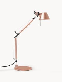 Verstellbare Schreibtischlampe Tolomeo Micro, Rosa mit Metallic-Finish, B 45 x H 37 - 73 cm