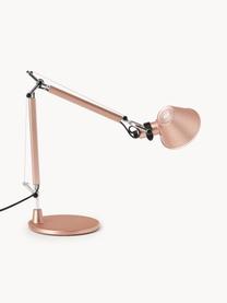 Lampe de bureau Tolomeo Micro, Rose avec finition métallique, larg. 43 x haut. 37 cm