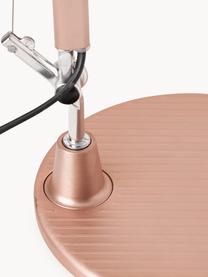 Lampe de bureau orientable Tolomeo Micro, Rose avec finition métallique, larg. 45 x haut. 37-73 cm