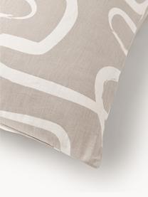 Poszewka na poduszkę z bawełny Malu, Jasny beżowy, biały, S 70 x D 80 cm