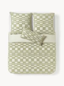 Funda nórdica de percal con tejido capitoné Scout, Verde claro, Cama 150/160 cm (240 x 220 cm)