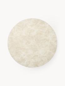 Table basse ronde look marbre Antigua, Beige, aspect marbre, or laiton mat, Ø 80 cm
