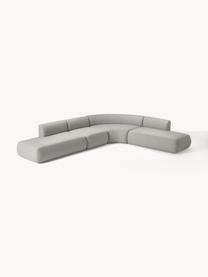 Modulares Ecksofa Sofia (4-Sitzer), Bezug: 100 % Polypropylen Der ho, Gestell: Fichtenholz, Spanplatte, , Webstoff Grau, B 385 x T 298 cm