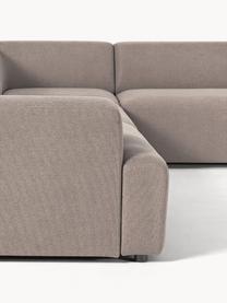 XL-Ecksofa Melva, Bezug: 100 % Polyester Der strap, Gestell: Massives Kiefern- und Fic, Webstoff Taupe, B 339 x T 339 cm