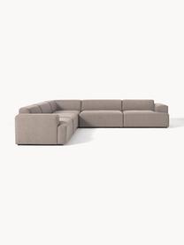 Canapé d'angle XL Melva, Tissu taupe, larg. 339 x prof. 339 cm