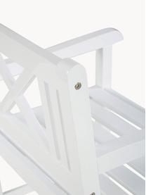 Silla con reposabrazos para exterior de madera Rosenborg, Madera de caoba pintada, Madera de teca pintado blanco, An 59 x Al 89 cm