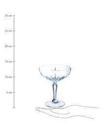 Coupe à champagne avec structure en relief Broadway, 6 pièces, Verre, Transparent, Ø 12 x haut. 14 cm, 250 ml