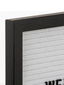 Lavagna Wallplaque con 291 pz, Cornice: legno naturale, Grigio, Larg. 26 x Alt. 26 cm