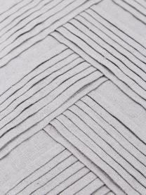 Funda de cojín de lino texturizada Maya, 51% lino, 49% algodón, Gris, An 30 x L 50 cm