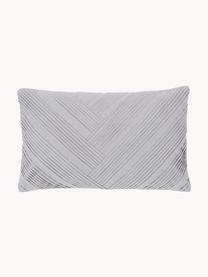 Housse de coussin en lin grise rectangulaire Maya, 51 % lin, 49 % coton, Gris, larg. 30 x long. 50 cm