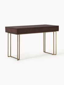 Bureau en manguier Luca, Manguier brun foncé laqué, Ø 125 x haut. 60 cm