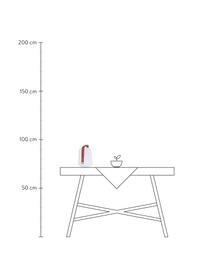 Mobiele dimbare LED tafellamp Balad, Lampenkap: polyethyleen, Wit, okerrood, Ø 19 x H 25 cm