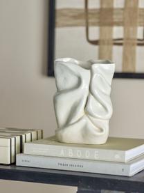 Vase Fabrice, H 22 cm, Steingut, Off White, B 16 x H 22 cm