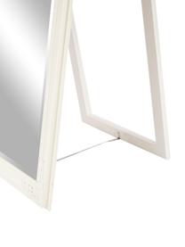 Specchio da terra con cornice in legno Lambeth, Cornice: legno di paulownia, polir, Superficie dello specchio: lastra di vetro, Bianco, Larg. 46 x Alt. 179 cm