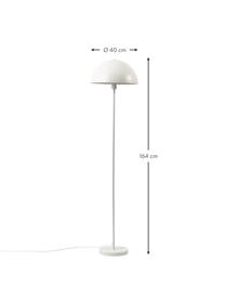 Stehlampe Matilda in Weiß, Lampenschirm: Metall, pulverbeschichtet, Lampenfuß: Metall, pulverbeschichtet, Weiß, H 164 cm