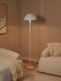 Lámpara de pie Matilda, Pantalla: metal con pintura en polv, Cable: cubierto en tela, Blanco, Al 164 cm
