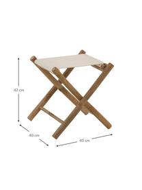 Skládací bambusová zahradní stolička Bindi, Bambus, krémová, Š 40 cm, H 40 cm